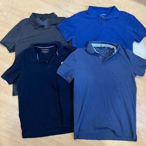 Bundle 4 polo style shirts Men Large